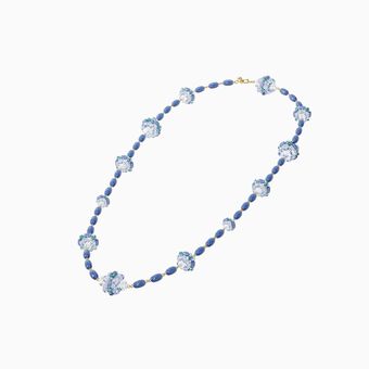 Somnia necklace, Blue, Extra long, Gold-tone plated